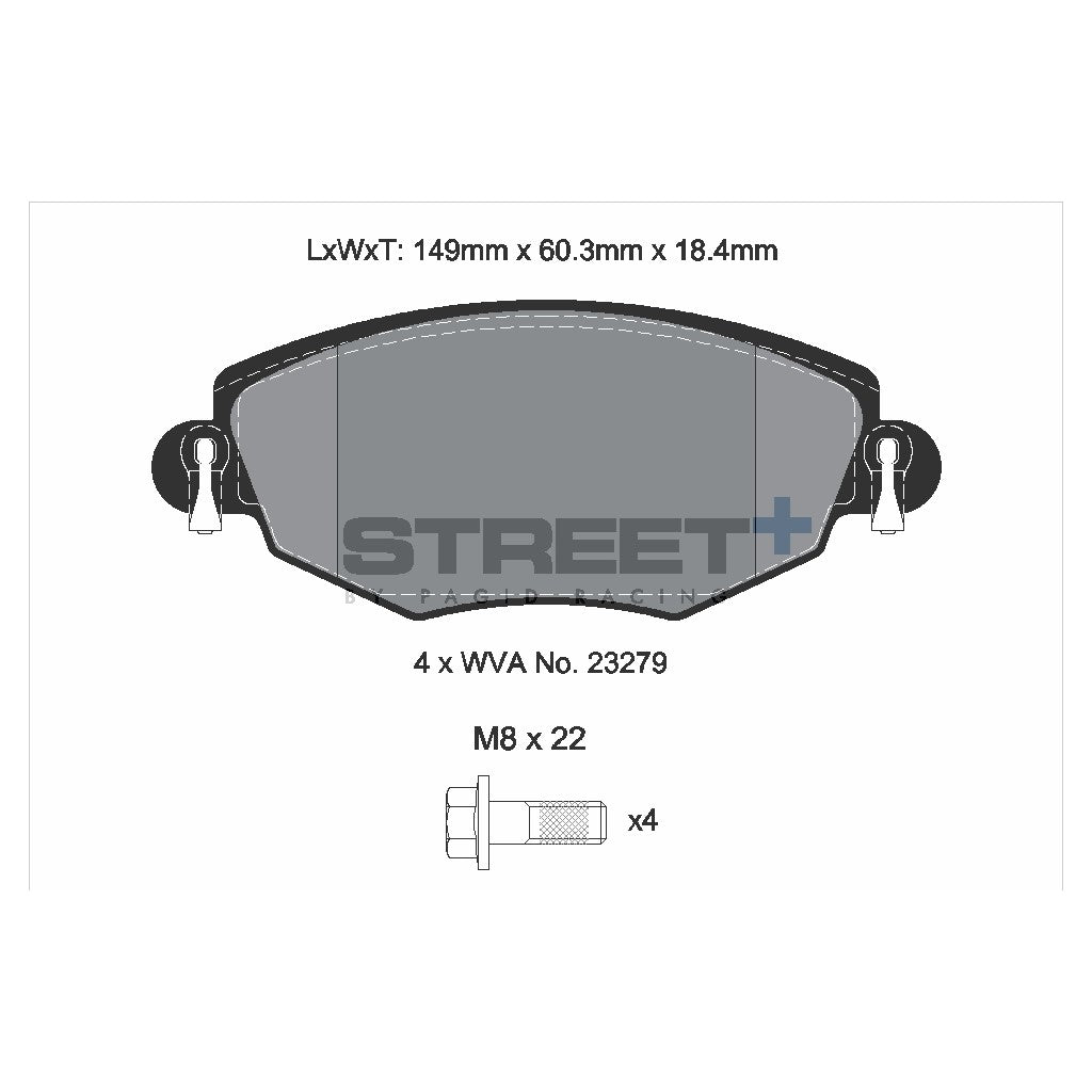 PAGID T8167SP2001 Front Brake Pads STREET+ for JAGUAR X-TYPE I (X400) / FORD Mondeo (BWY/B4Y/B5Y) Photo-1 