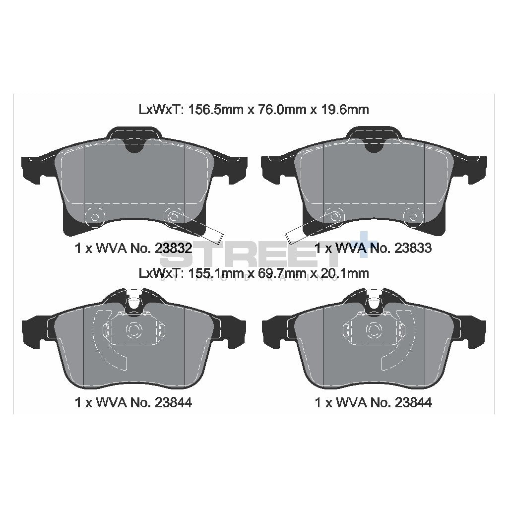 PAGID T8179SP2001 Front Brake Pads for STREET+ for OPEL Astra G, H / OPEL Corsa C, D Photo-1 