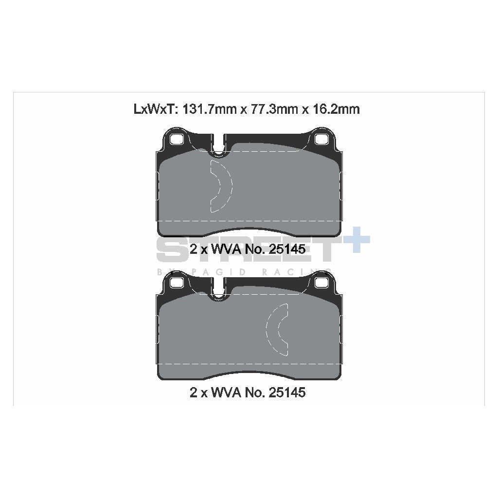 PAGID T8198SP2001 Front Brake Pads STREET+ for AUDI TT (8J3/8J9) / A3 Sportback (8PA) Photo-1 