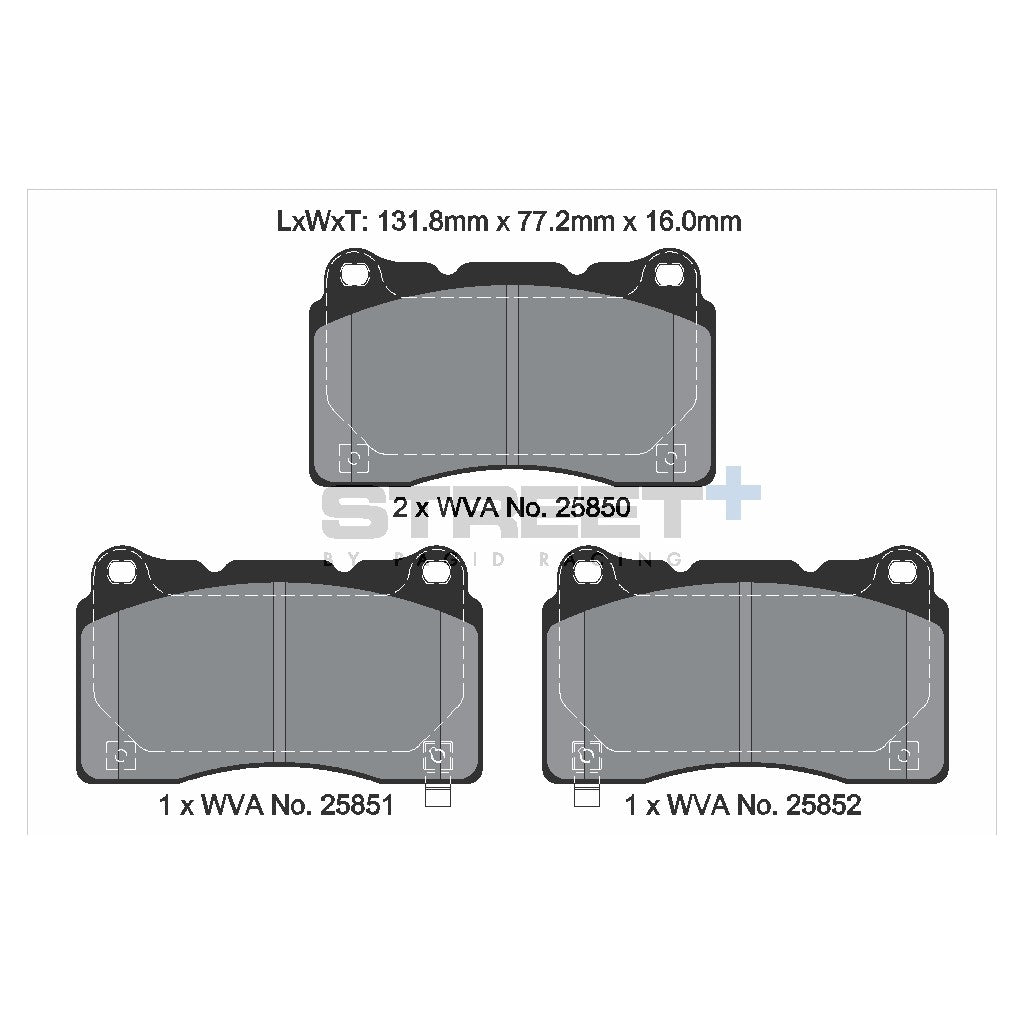 PAGID T8200SP2001 Front Brake Pads STREET+ for HONDA Civic Type-R (FL5) 2022- Photo-1 