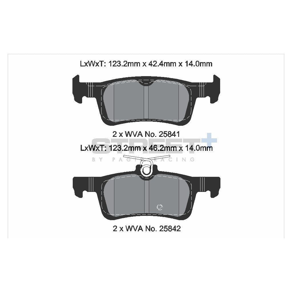 PAGID T8235SP2001 Rear Brake Pads for STREET+ for FORD Fiesta VII 2017-2020 Photo-1 