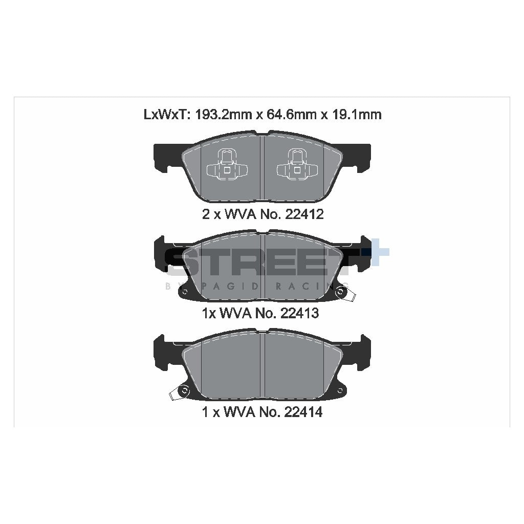 PAGID T8236SP2001 Front Brake Pads STREET+ for FORD Kuga III (DFK) / S-Max Photo-1 