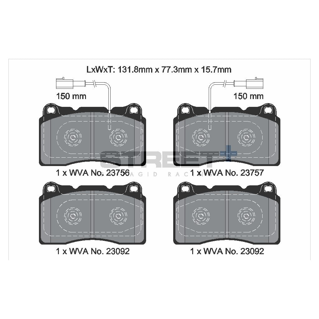 PAGID T8254SP2001 Front Brake Pads STREET+ for ALFA ROMEO Giulietta (940) 2010- Photo-1 