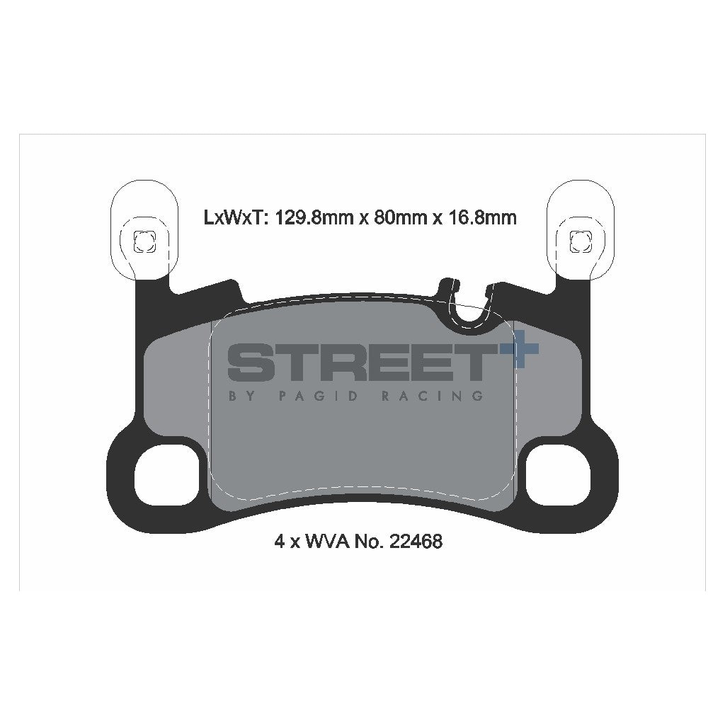 PAGID T8270SP2001 Rear Brake Pads STREET+ for PORSCHE Cayenne (9YA) / Cayenne Coupe (9YB) Photo-1 