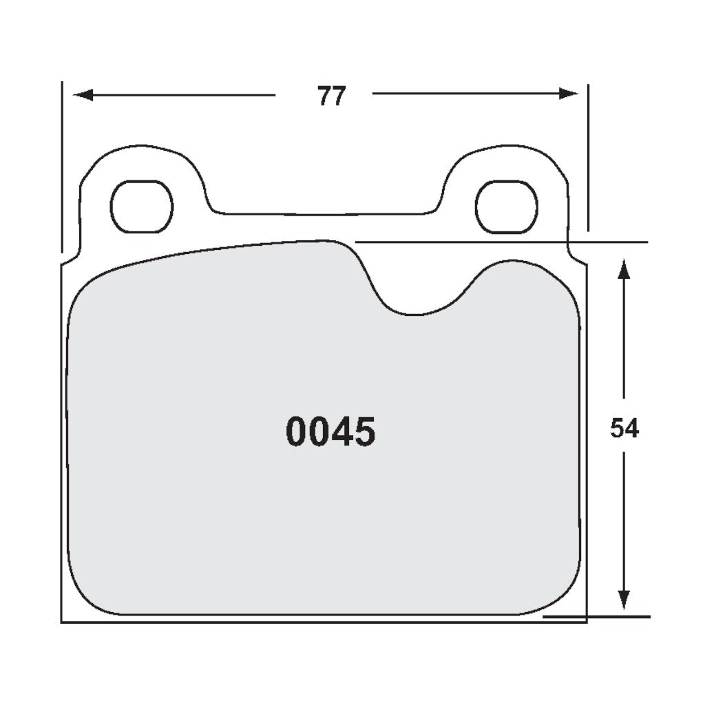 PFC 0045.08.15.44 Front Brake Pads for PORSCHE 911 / 911S 1972-1983 (08 Compound, 15 mm) Photo-1 