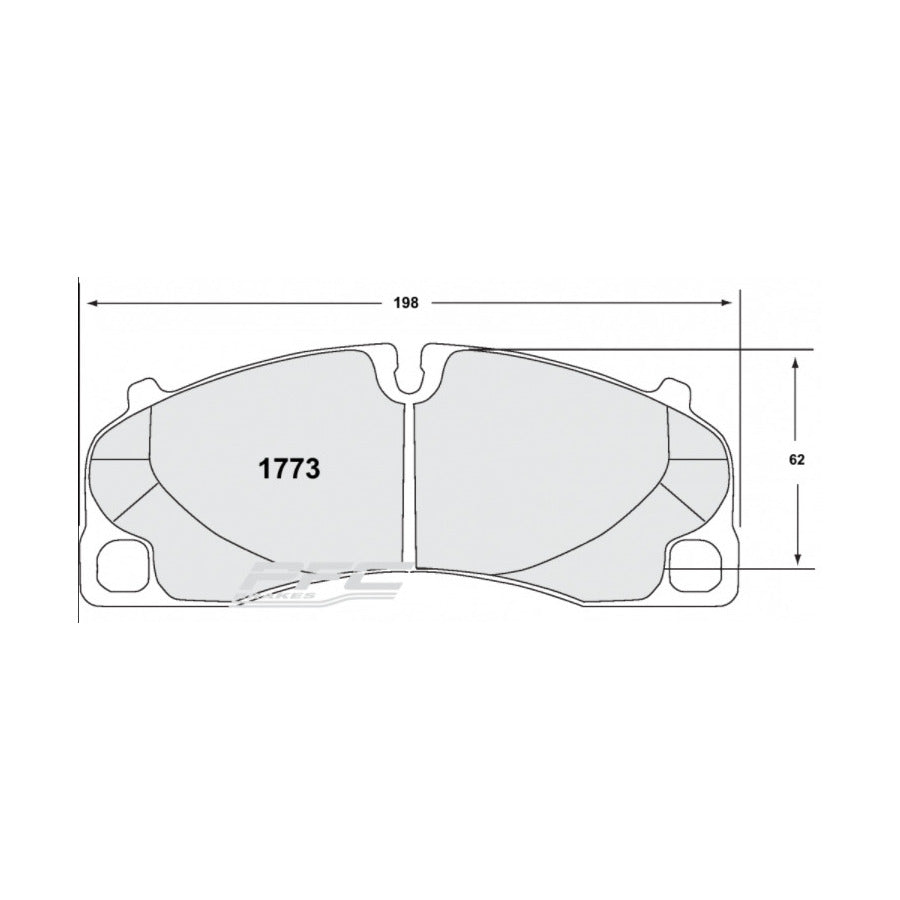 PFC 1773.331.17.44 Front Brake Pads Race 331 CMPD 17 mm for PORSCHE 911 GT3 (992) / GT2RS / GT3RS / Turbo S (991) Photo-1 