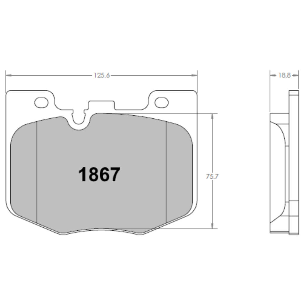 PFC 1867.11.19.44 Front Brake Pads for TOYOTA GR Supra (Mk 5) / BMW G-series (11 Compound, 19 mm) Photo-1 