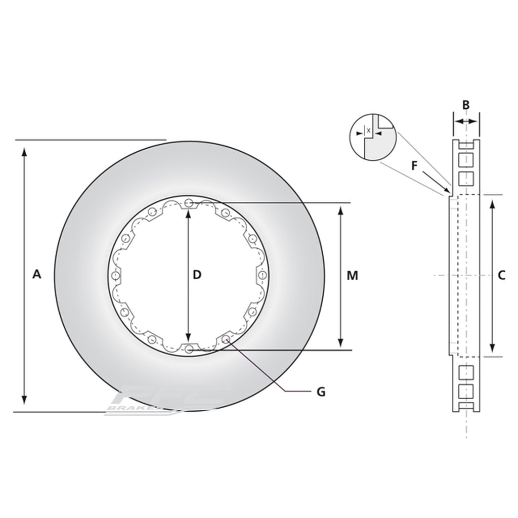 PFC 330.32.0047.45 Replacement Left Brake Rotor V2 330x32 mm Photo-0 