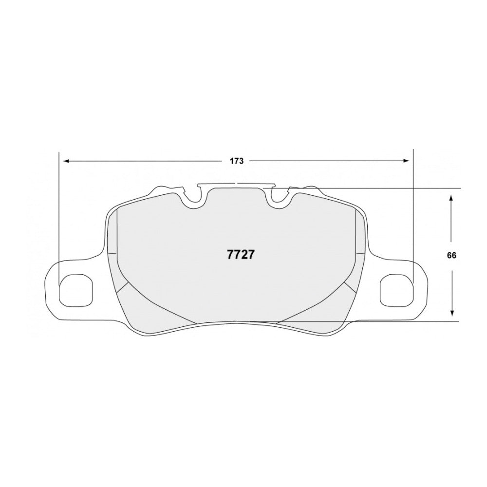 PFC 7727.332.18.44 Rear Brake Pads for PORSCHE 991 / 992 GT3 / GT3RS / Turbo / Cayman GT4 / GT4RS (332 CMPD 18 mm) Photo-1 