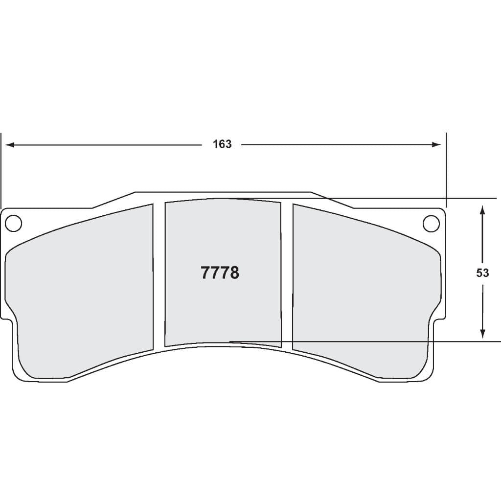  PFC 7778.331.25.44 Brake Pads for Caliper AP Racing CP9665 (331 Compound, 25 mm) Photo-1 