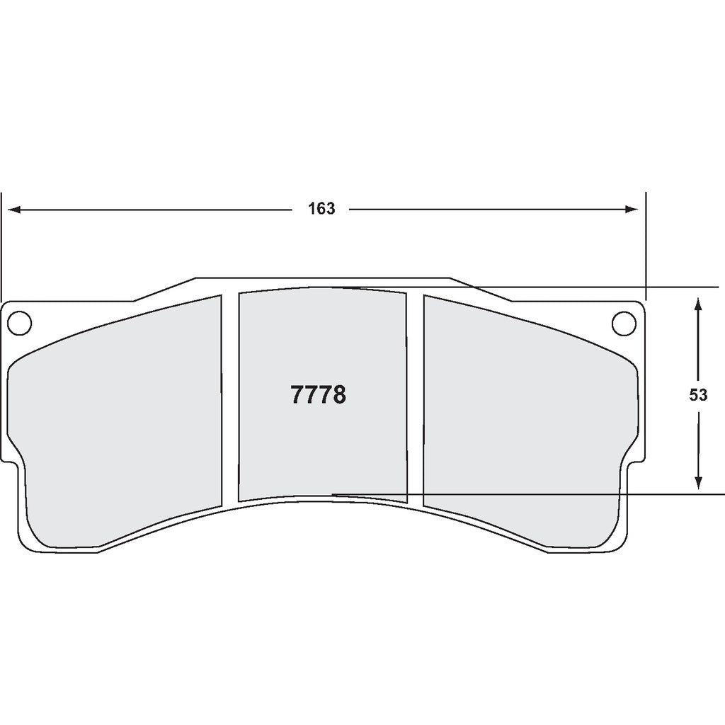 PFC 7778.11.25.44 Front Brake Pads for Caliper AP Racing CP6230 / Brembo B55 Family / BMW Z4 GT3 (11 Compound, 25 mm) Photo-0 