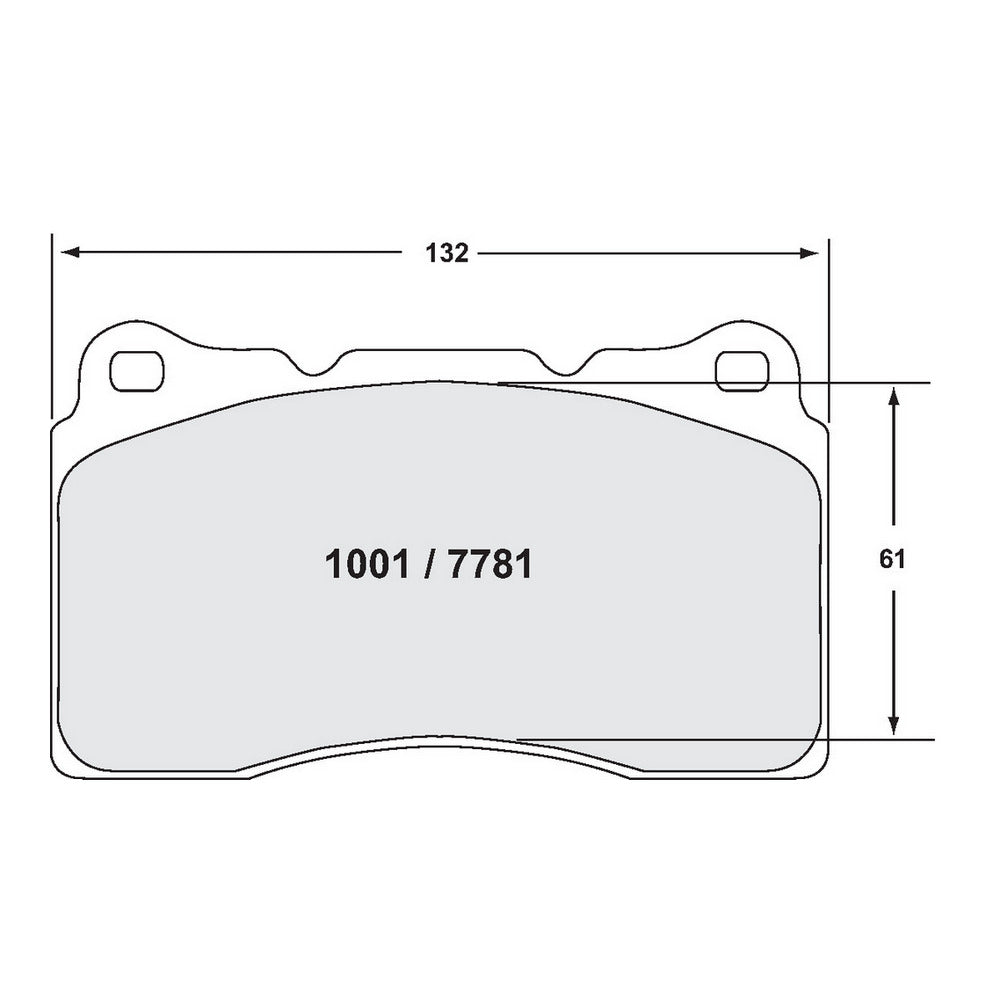 PFC 7781.331.15.44 Front Brake Pads 331 CMPD 15 mm for SUBARU STI / MITSUBISHI EVO Photo-1 