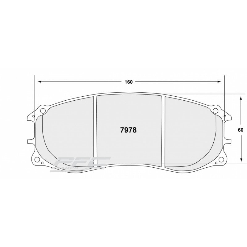 PFC 7978.12.30.44 Brake Pads Set (front) RACE 12 CMPD 30 mm for PORSCHE 991 GT3 R Photo-0 