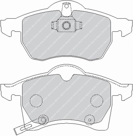 FERODO FCP1295H Front Brake Pads DS2500 for OPEL Astra G 2.0 16V Turbo Photo-0 