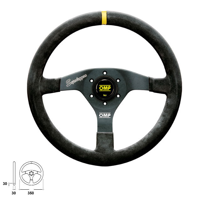 OMP OD0-2020-071 (OD/2020/N) Steering wheel VELOCITA SUPERLEGGERO (light), suede, black, diam.350mm, reach 00mm Photo-0 