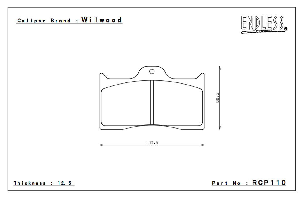 ENDLESS RCP110CCRg Brake pads Photo-0 