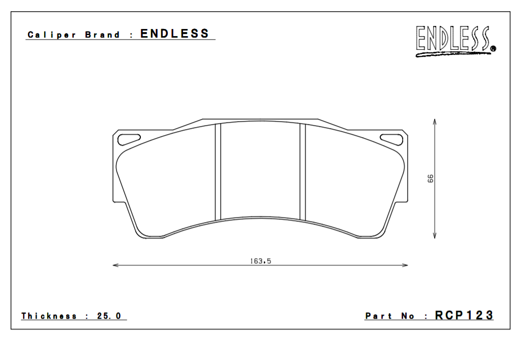 ENDLESS RCP123CCRG Brake pads RM6/RM6R R35 Photo-0 