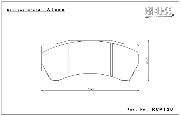 ENDLESS RCP130ME20 Brake pads Alcon caliper Photo-0 