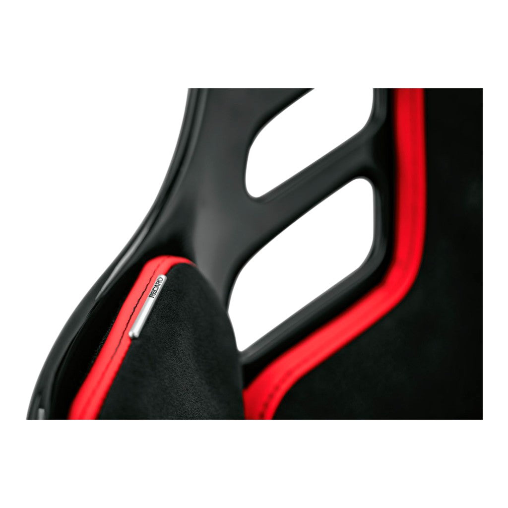 RECARO 076.01.2B23 Race Seat Podium GF Right Side (ABE / FIA 8855-1999),Red Alcantara / Black Leather, Size M Photo-4 