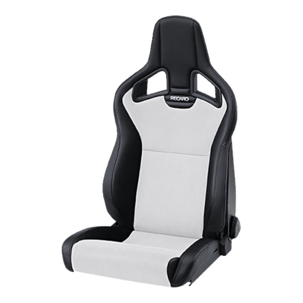 RECARO 414.10.1588 Left Heated Sport Seat Cross Sportster CS, Artificial Leather Black / Dinamica Silver Photo-0 
