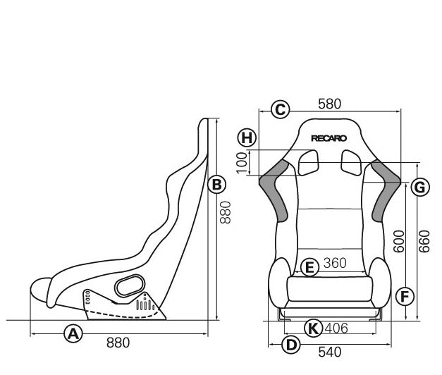 RECARO 070.86.0518 Race seat Profi SPG XL (FIA), Velour red Photo-1 