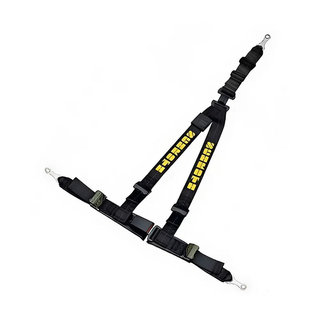 SCHROTH 10510E Seat Belt Rallye 3 ASM 3-Point 50mm Right, Black/Yellow Flock Photo-0 