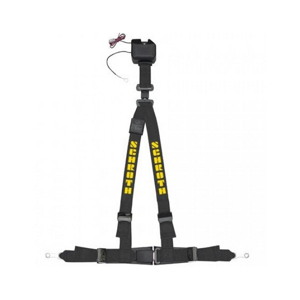 SCHROTH 11510 Seat Belt Autocontrol 2 ASM 3-Point 50mm Right, Black/Yellow Flock Photo-0 