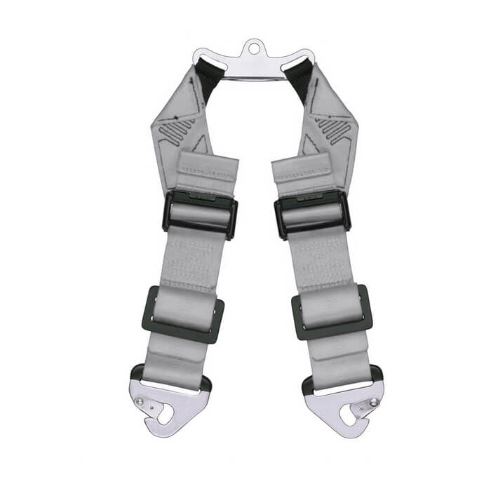 SCHROTH 49914 (49902) T-Bar Crutch Strap Anti-sub Strap 2, FIA, Silver Photo-0 