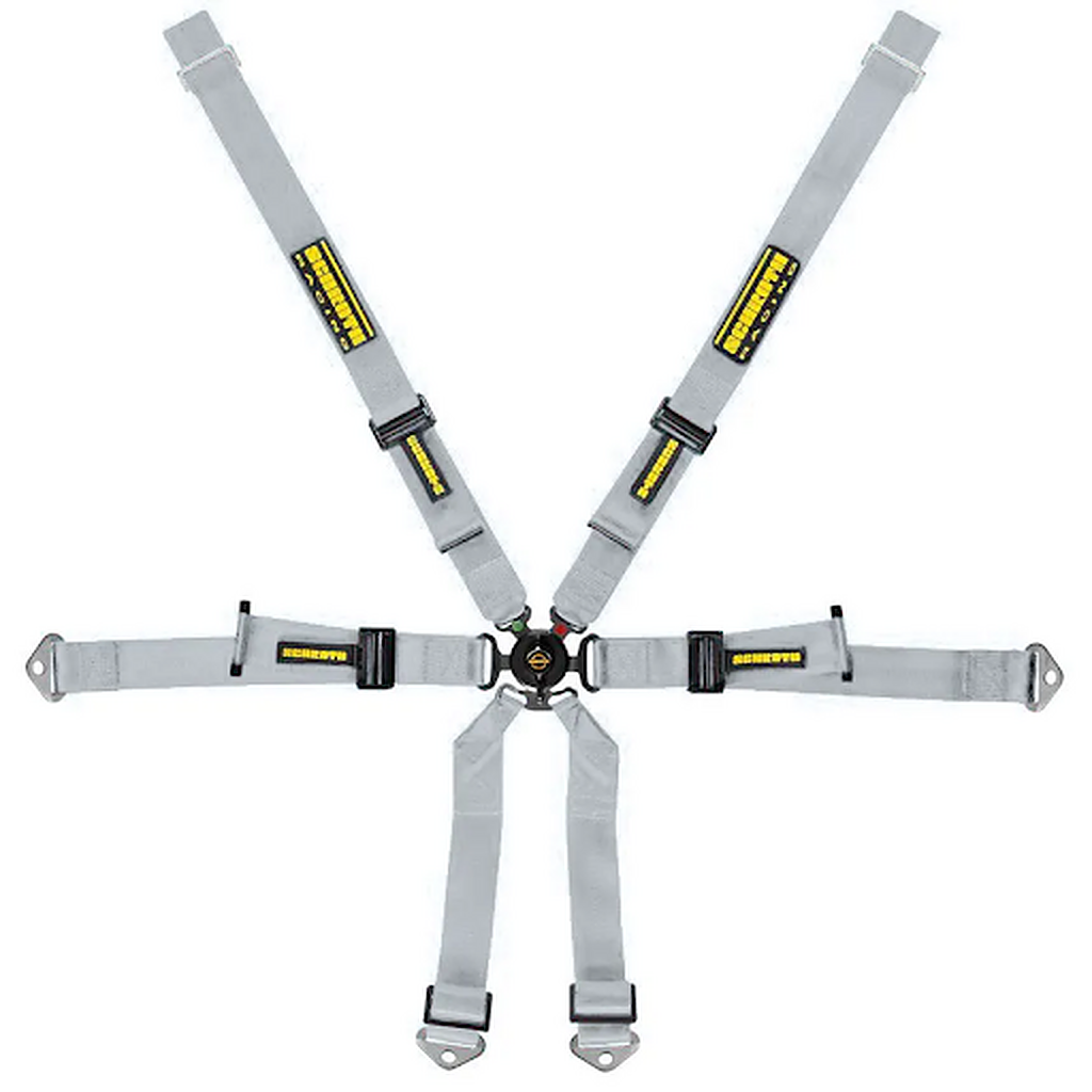 SCHROTH 94660-9 Racing Harness Profi 2x2 6-Point, Silver for PORSCHE 911 GT3 / GT3RS (991 / 992) Photo-0 