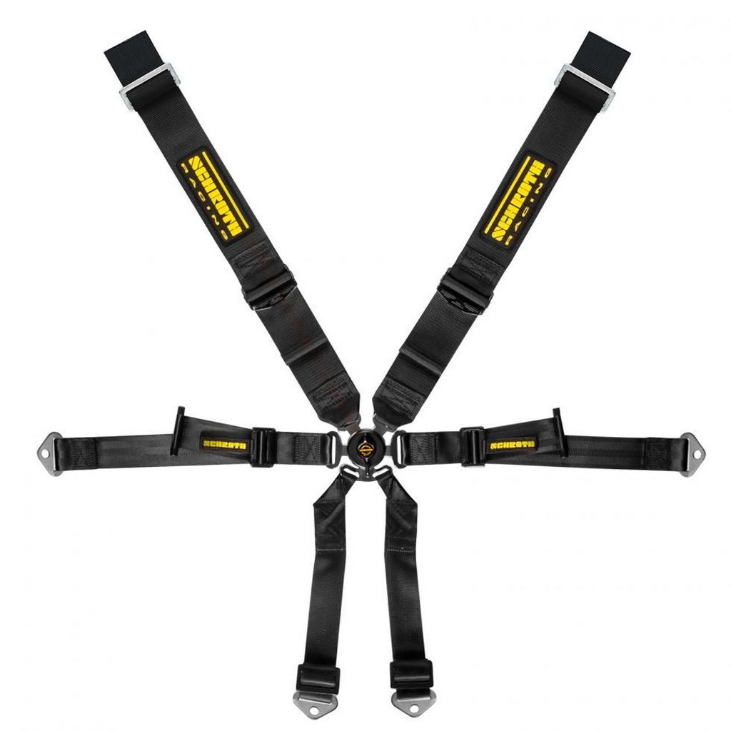 SCHROTH 94670-0 Seat Belt Profi 6-point 3x2 Black for PORSCHE Cayman / Boxster (981 / 982) Photo-0 