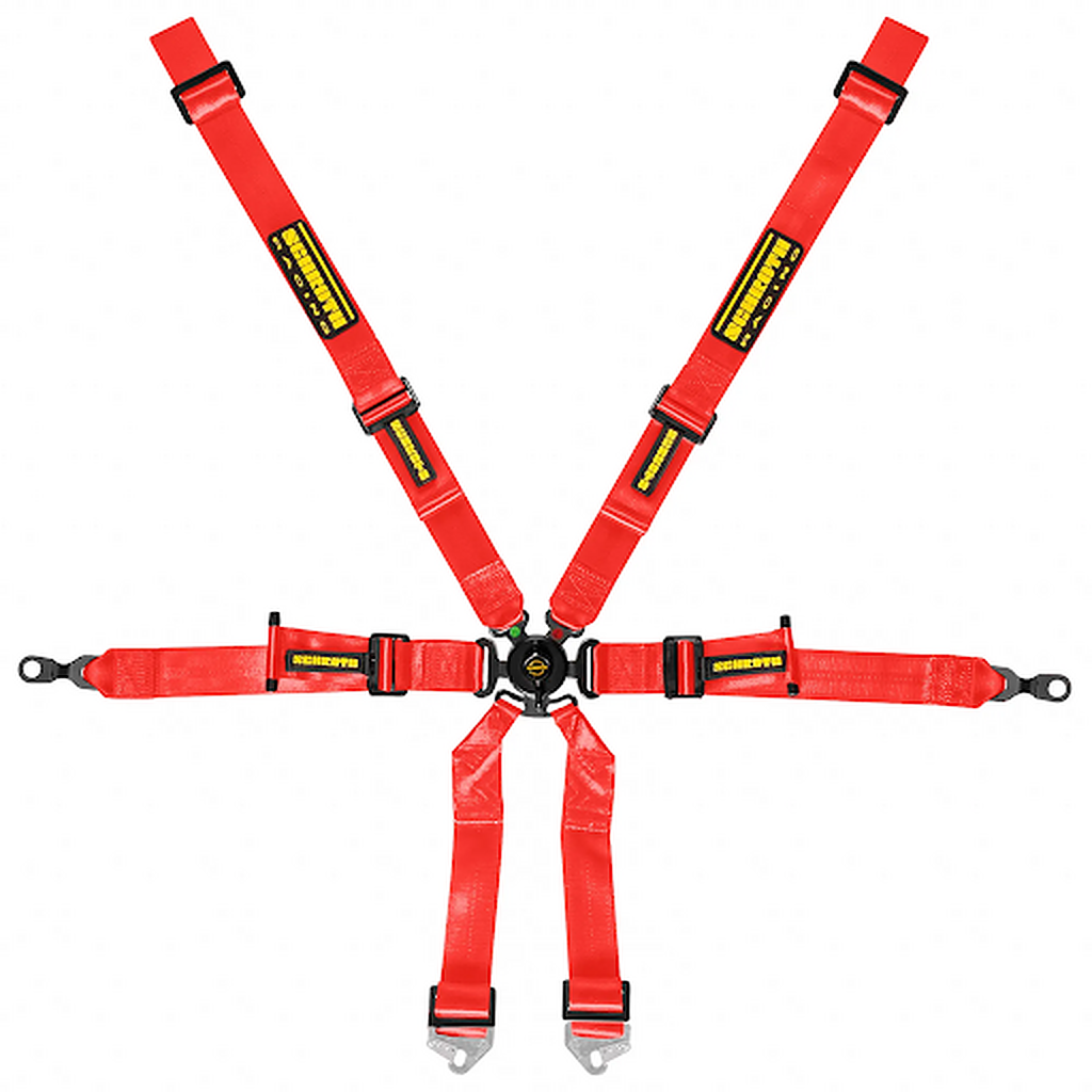 SCHROTH 94700-2 Racing Harness Profi 2x2 6-Point, Red for PORSCHE 911 (996 / 997) Photo-0 