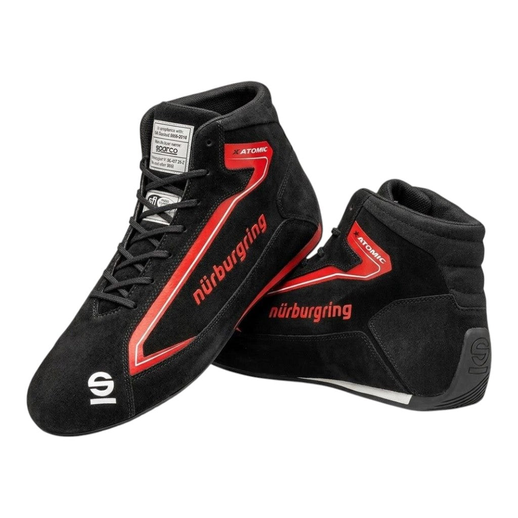 SPARCO 001295SP_25NBR43 Shoes Slalom+ Nurburgring Edition, Black / Red, Size 43 Photo-0 