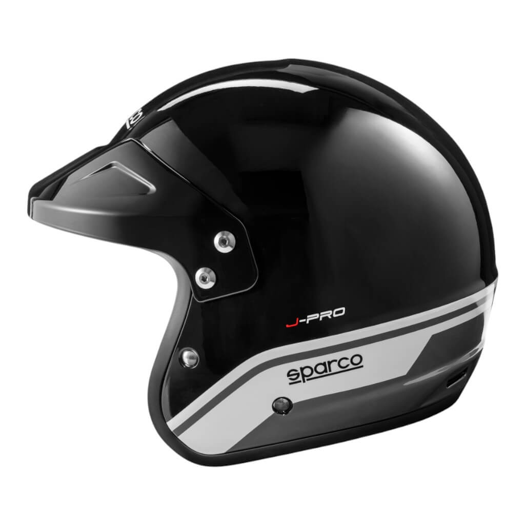 SPARCO 003379NRGR4XL Open-Face Racing Helmet J-Pro ECE06, Black/Grey, Size XL Photo-2 