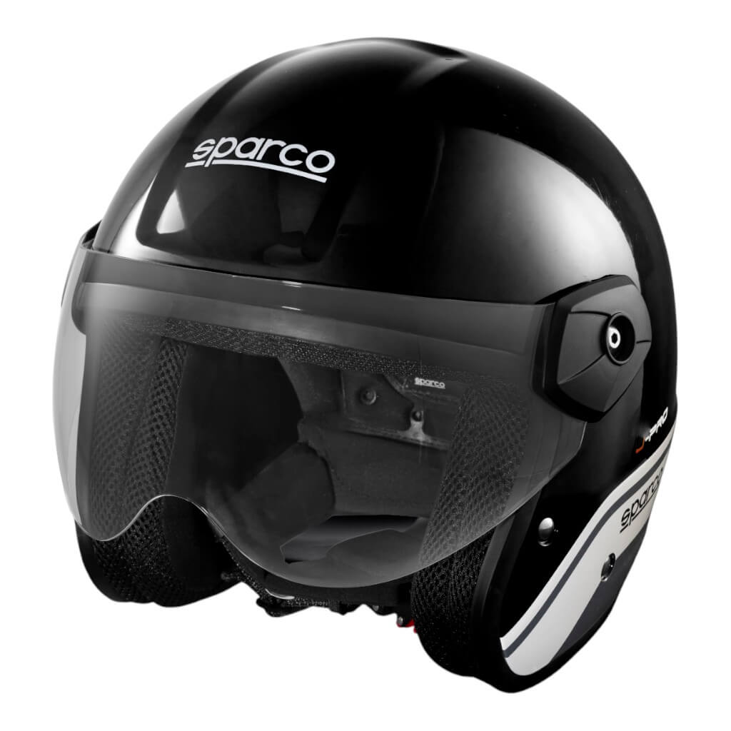 SPARCO 003379NRGR3L Open-Face Racing Helmet J-Pro ECE06, Black/Grey, Size L Photo-3 