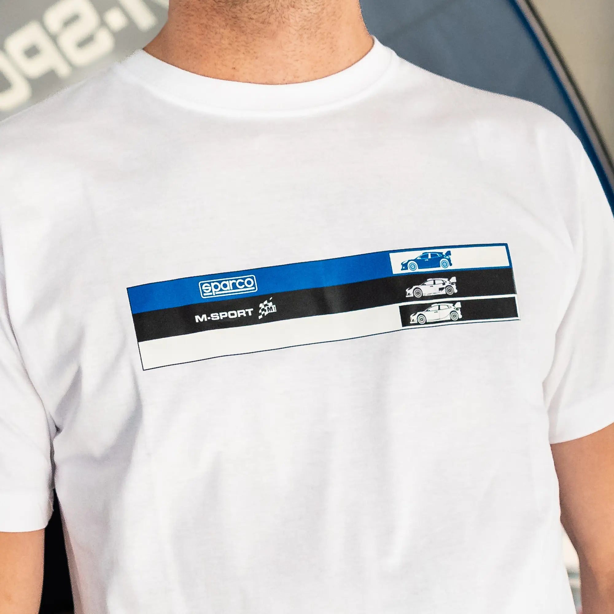 SPARCO 013030MSBI0XS T-shirt M-sport Estonia White XS Photo-1 