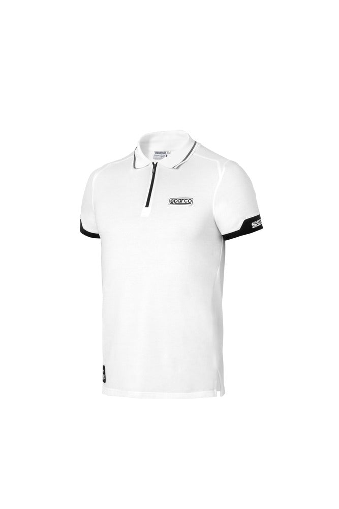 SPARCO 013036BI1S Polo zip white S Photo-0 