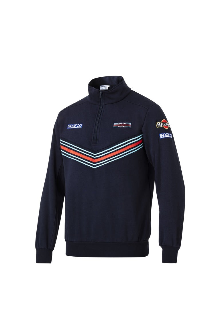 SPARCO 013037MRBM1S Half zip sweatshirt MARTINI RACING navy blue S Photo-0 