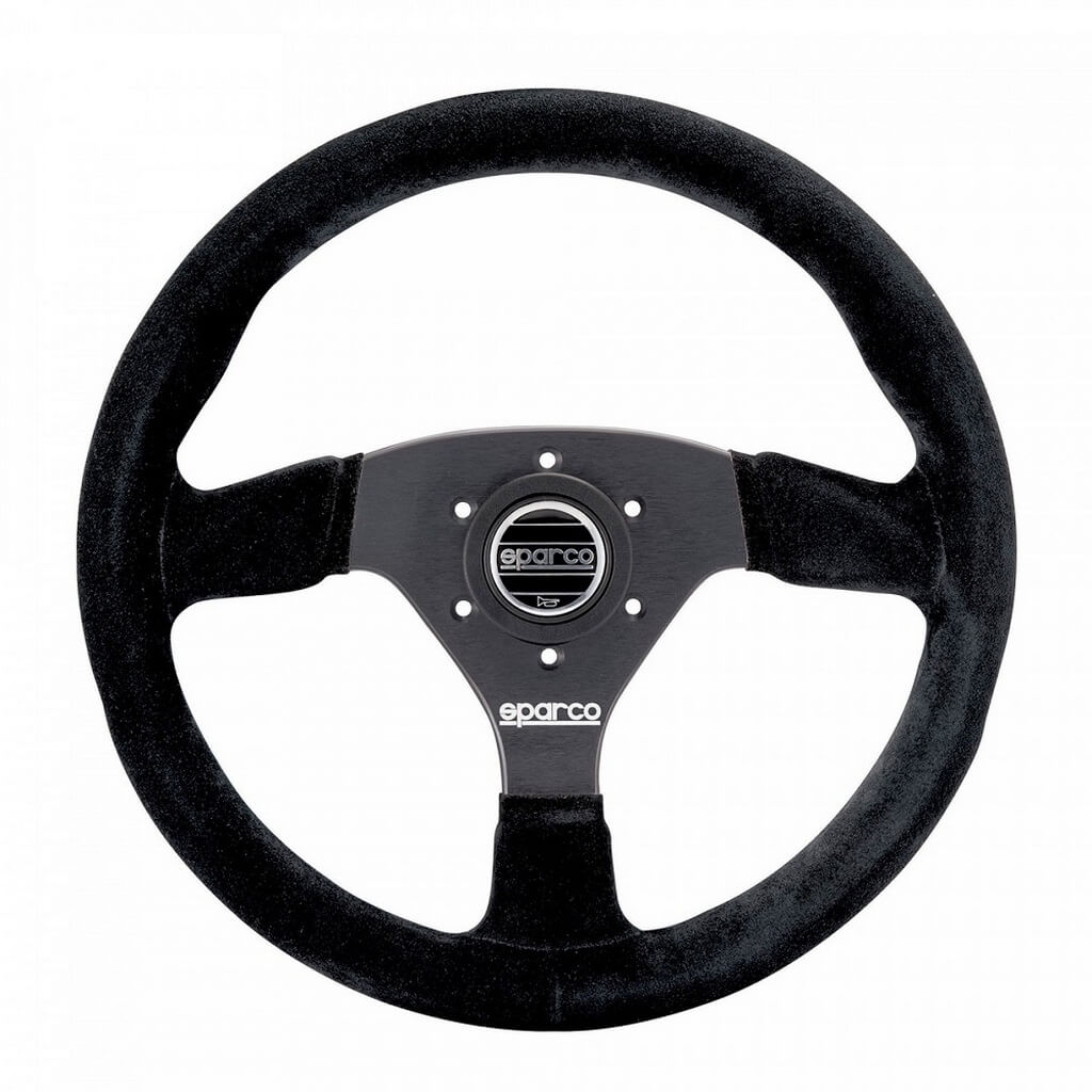 SPARCO 015R383PSN Steering Wheel R383, Suede, Black, Diam. 330mm, Reach 39mm Photo-0 