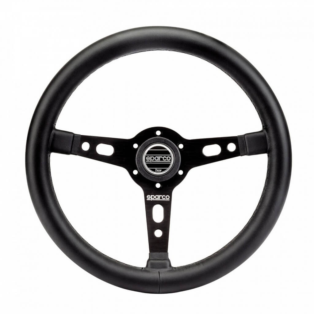 SPARCO 015TARGA350PLNR Streering Wheel Targa, Dia 350 mm, 65 mm, Leather, Black Photo-0 
