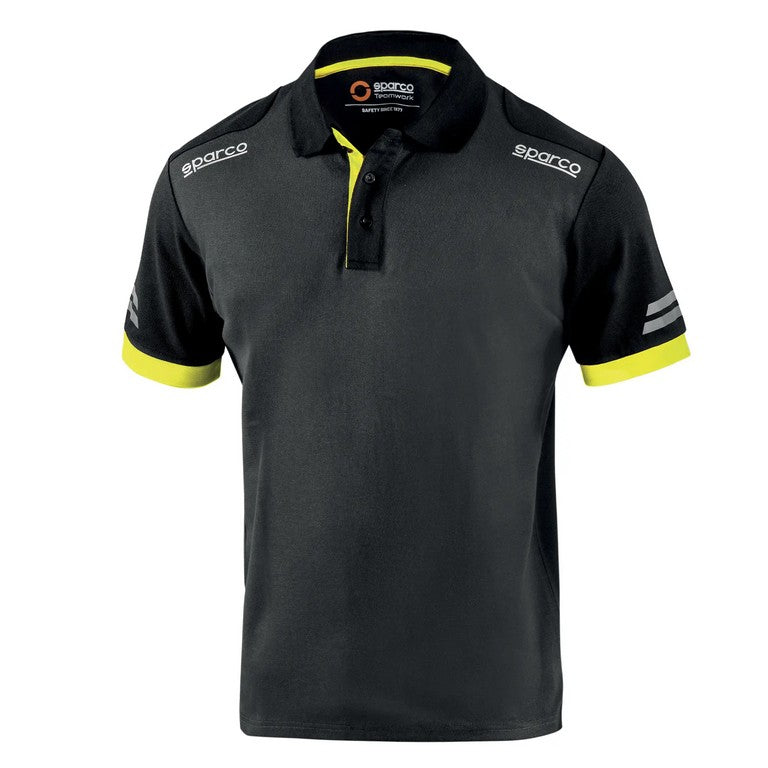 SPARCO 02415GSGF0XS Polo Tech Toledo grey / yellow fluo XS Photo-0 