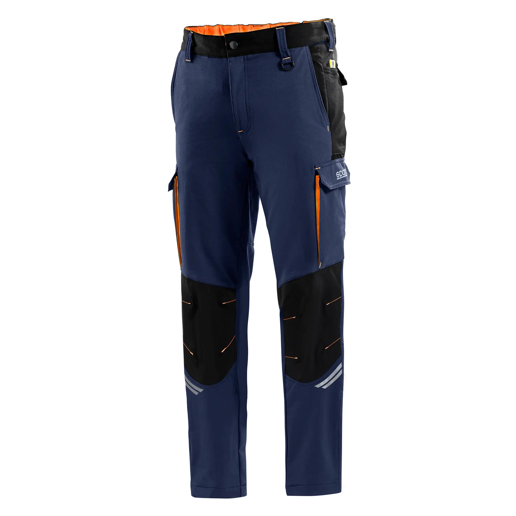 SPARCO 02417BMAF0XS Trousers Tech Oregon navy blue/fluo orange XS Photo-0 