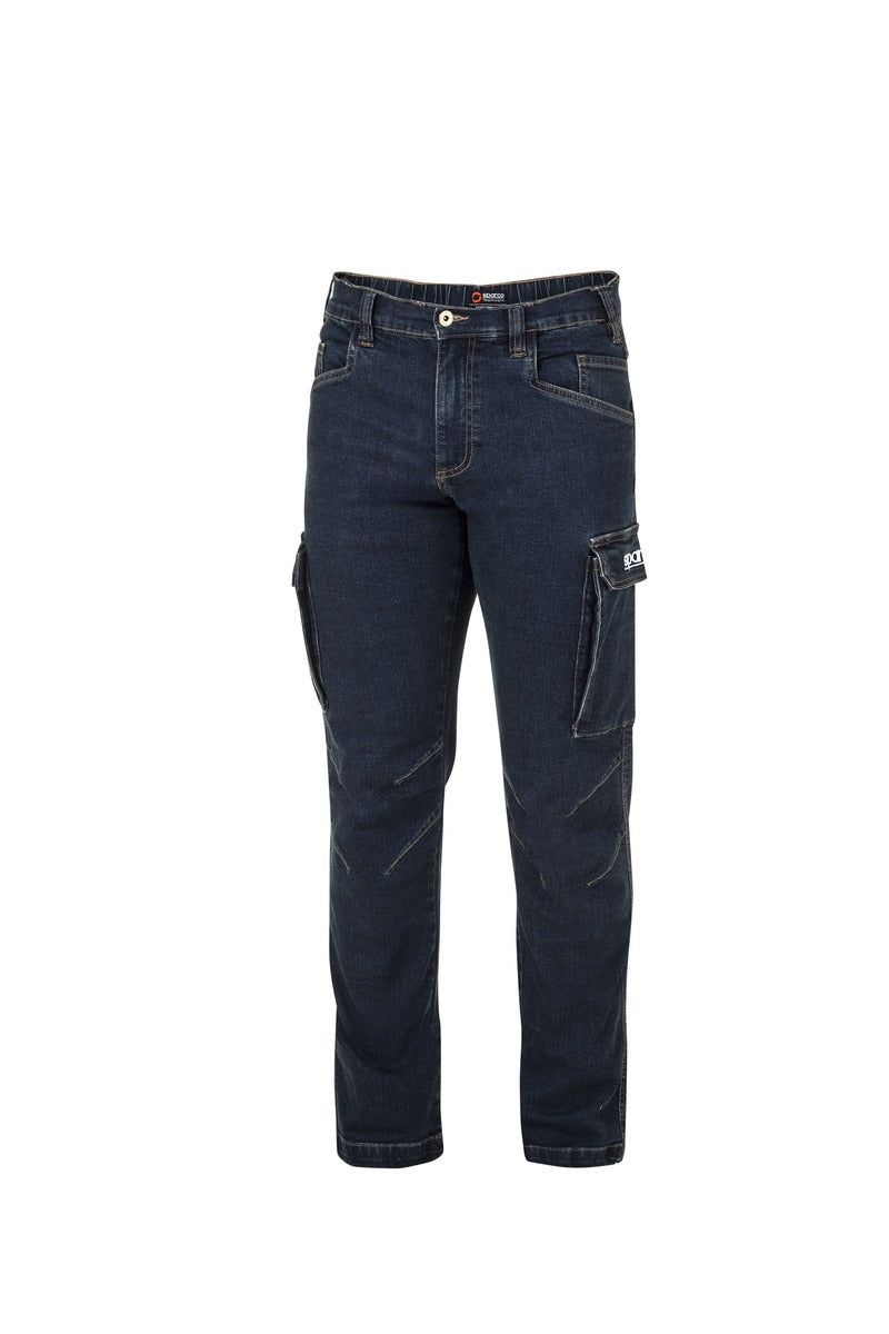 SPARCO 02430BS0XS Mechanic's tech denim jeans TW XS Photo-0 