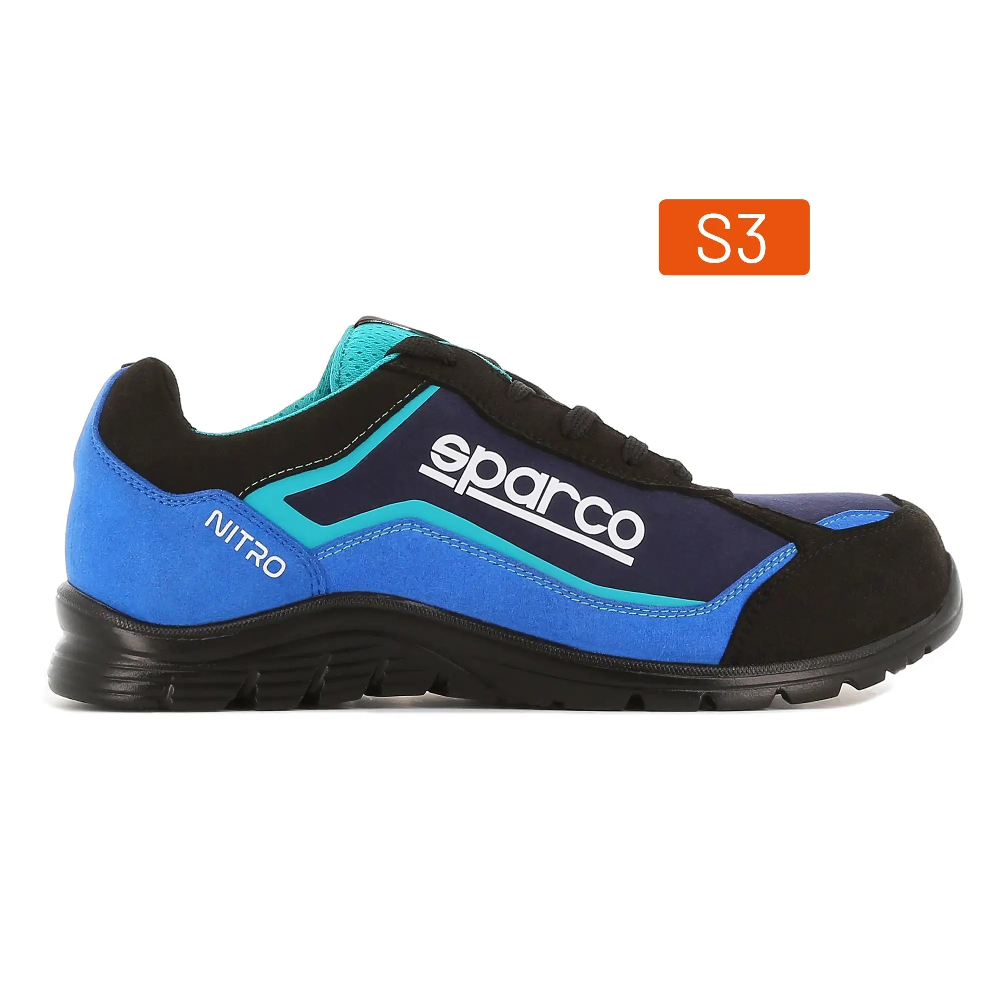 SPARCO 0752238NRAZ Shoes Nitro Petter S3 Black/Light Blue 38 Photo-0 