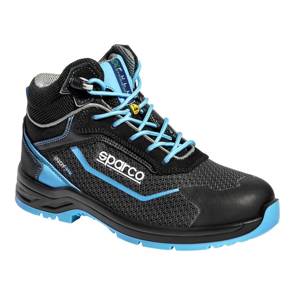 SPARCO 0754243NRCE Mechanics Shoes Indy-He Sunny S3, Black/Heavenly, Size 43 Photo-0 