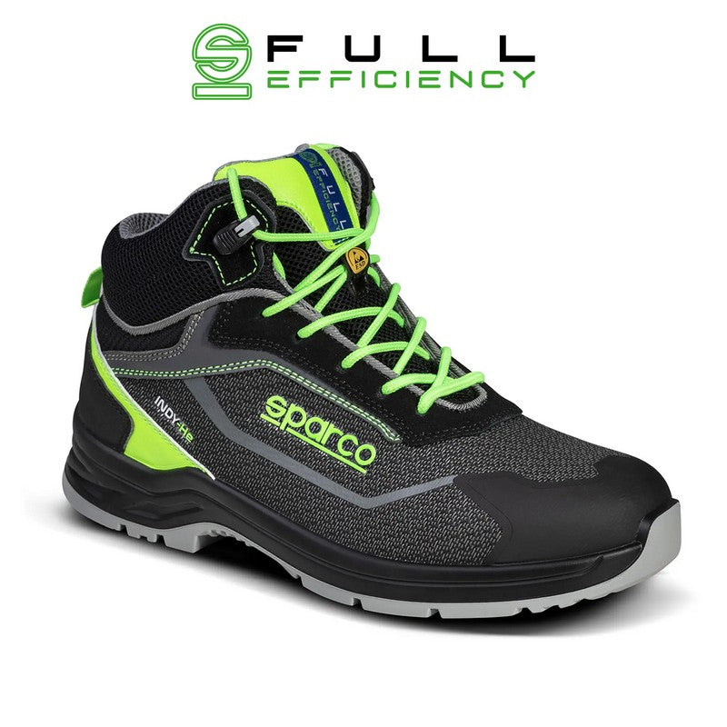 SPARCO 0754235NRVF Shoes Indy-He Ranger S3 ESD Black/Green fluo 35 Photo-0 