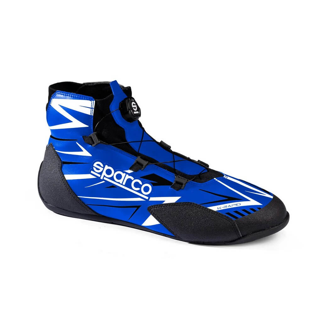 SPARCO BKB0002B0B04032 Karting Shoes K-Rapid Rotor, Light Blue / White, Size 32 Photo-0 