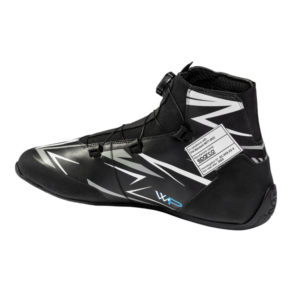 SPARCO BKB0008B0K06043 Karting Shoes K-Rapid WP, Black/White, Size 43 Photo-1 