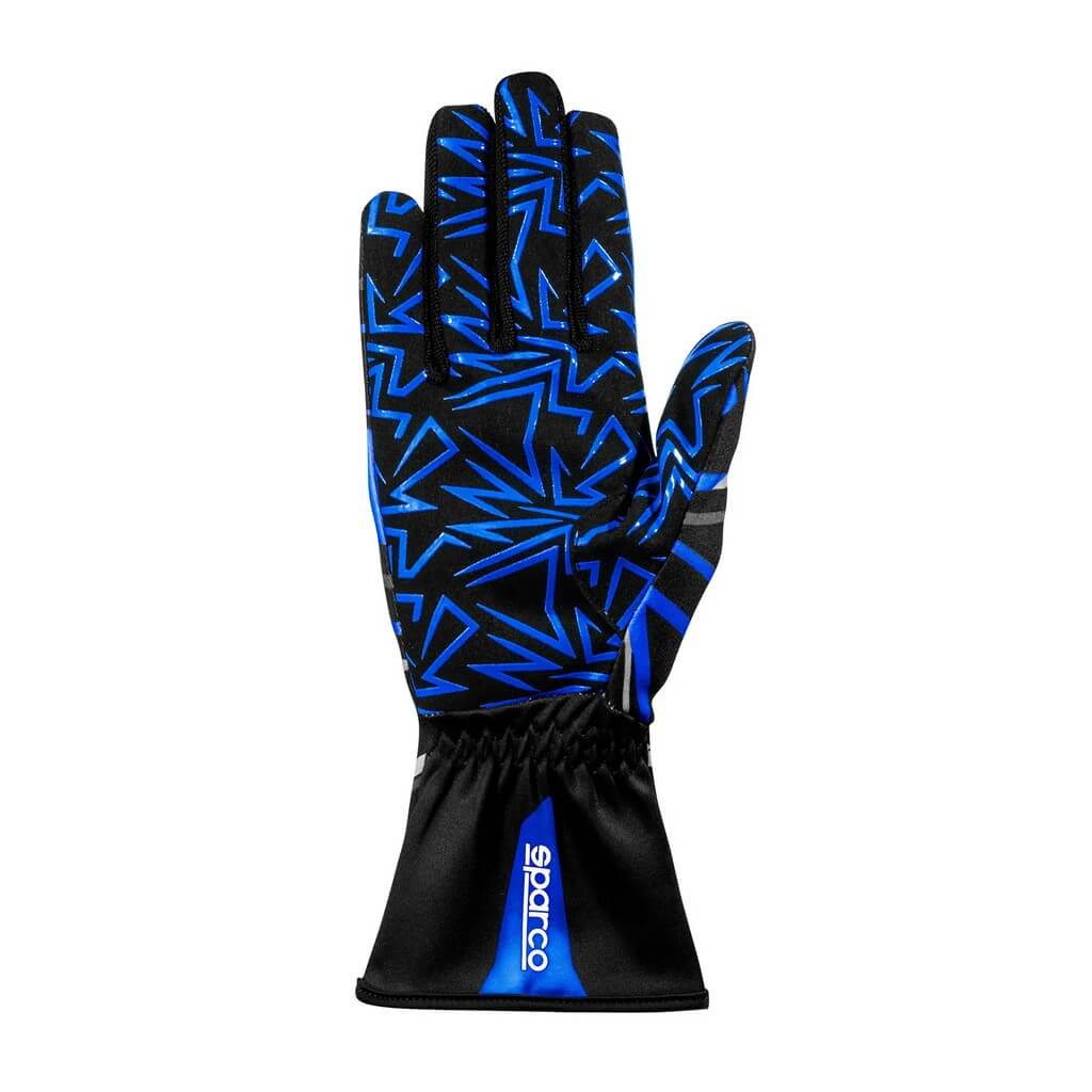 SPARCO BKG0001B0K16007 Karting Gloves K-Rookie, Black / Electric Blue, Size 7 Photo-1 