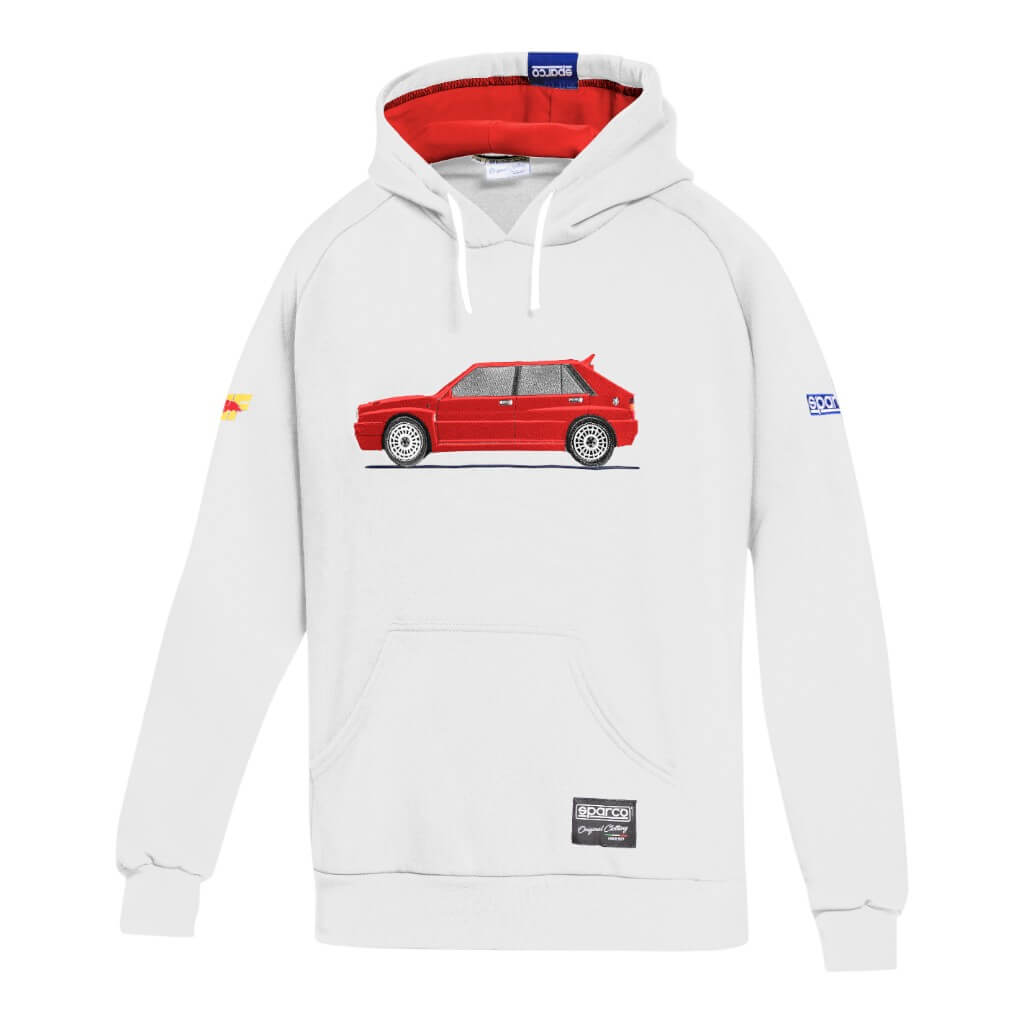 SPARCO BMF0017N0W0900S Hoodie Lancia HF Delta, White/Red, Size S Photo-0 