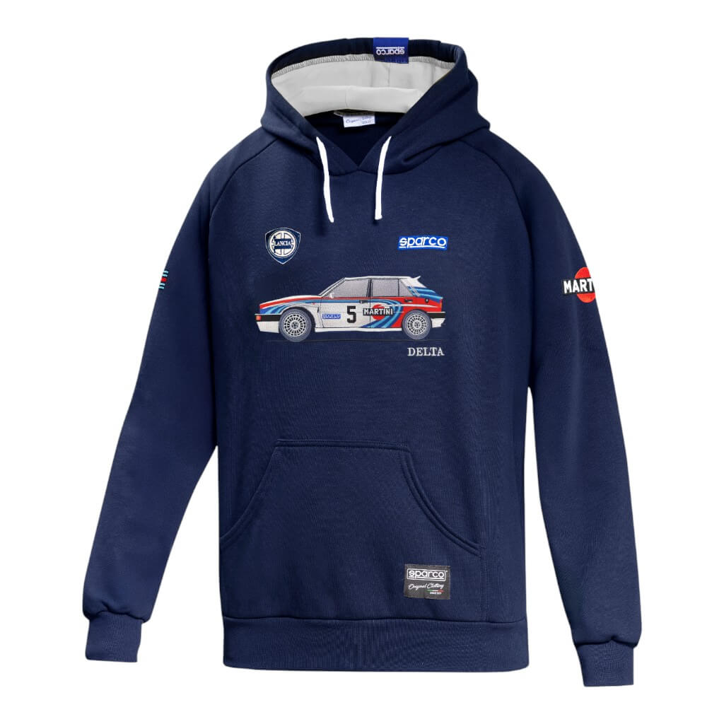 SPARCO BMF0092NDN0600S Hoodie Lancia MR Delta, Blue/White, Size S Photo-0 